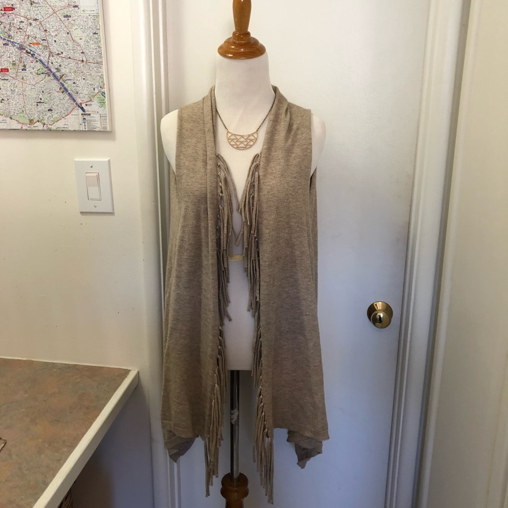 Tassel Knit Cover Up Vest